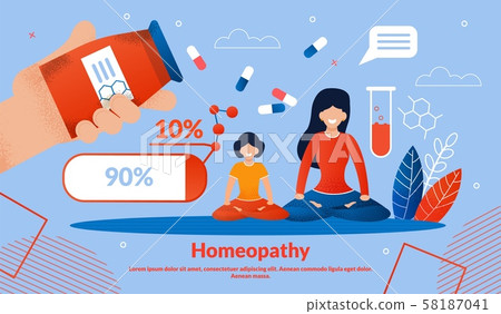 Homeopathy Medicines Flat Vector Banner Template Homeopathy Medicines Flat Vector Banner Template 58187041