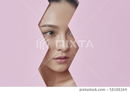 Woman paper art 58188164