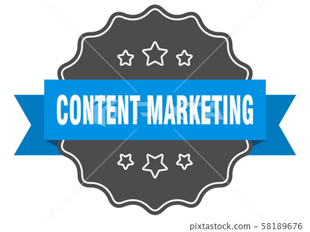 content marketing blue label. content marketing-插圖素材 [58189676] - PIXTA圖庫