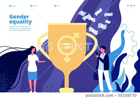 Gender equality concept. Equal rights and opportunities between men, women. Feminism movement to 58189730