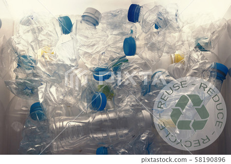 Pile of used PET bottles for recycle 2 Pile of used PET bottles for recycle 2 58190896