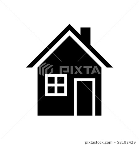 House icon Vector simple flat logo symbol - Stock Illustration ...