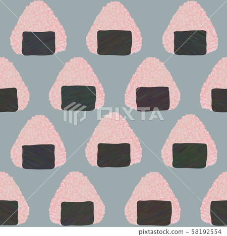 Pink Rice Balls with Sakura Denbu Seamless pattern 58192554