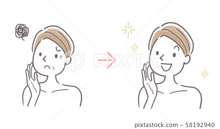 Illustration material: beauty, skin care 58192940