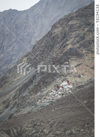 Ancient Tibetan temple on mountain Ancient Tibetan temple on mountain 58194138