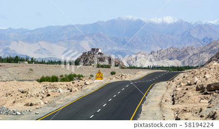 Mountain road in Ladakh, North of India Mountain road in Ladakh, North of India 58194224