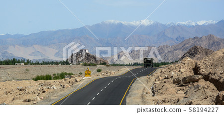 Mountain road in Ladakh, North of India Mountain road in Ladakh, North of India 58194227