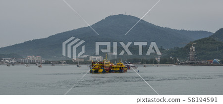 Passenger ferry on the sea in Phuket 58194591