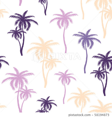 Seamless pattern with hand drawn palm Seamless pattern with hand drawn palm 58194873