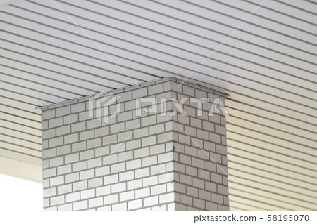 White tiled pattern and white ceiling pattern White tiled pattern and white ceiling pattern 58195070