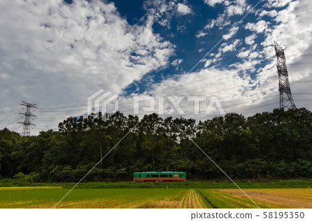 Autumn sky and radio tower 58195350