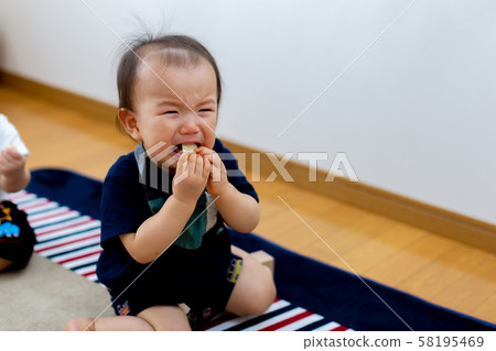 1 year old infant boy crying face 1 year old infant boy crying face 58195469