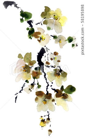 Blossom Apple Tree Branch Stock Illustration