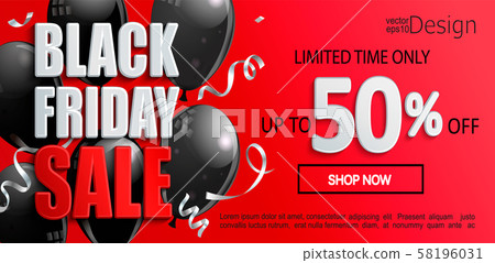 Black Friday Sale banner, inviting to shopping. Black Friday Sale banner, inviting to shopping. 58196031