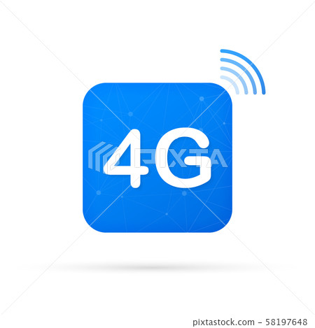 4G technology icon symbols. Wireless mobile 58197648