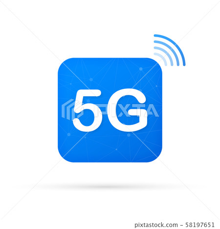 5G technology icon symbols. Wireless mobile 5G technology icon symbols. Wireless mobile 58197651