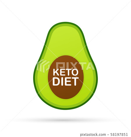 Ketogenic diet logo sign. Keto diet. Vector 58197851