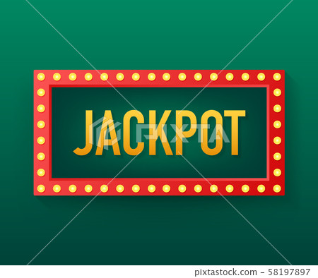 Shining retro sign Jackpot banner. Vintage style Shining retro sign Jackpot banner. Vintage style 58197897