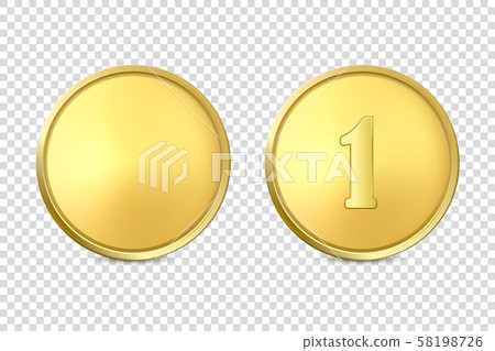 Vector 3d Realistic Blank Golden and Silver... - Stock Illustration ...