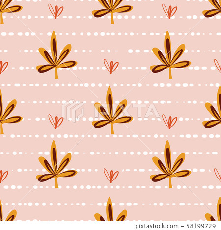 Seamless pattern with autumn maple leaves. Vector background fall nature elements. Repeating Seamless pattern with autumn maple leaves. Vector background fall nature elements. Repeating 58199729