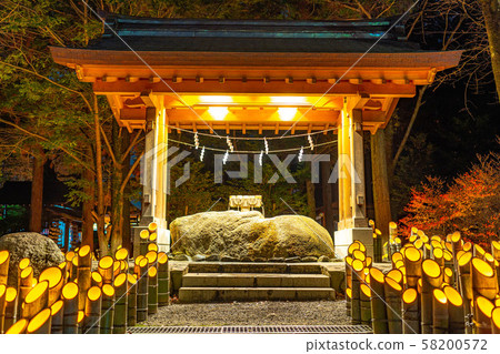安zu野市穗高神社新竹燈籠[長野縣] 58200572