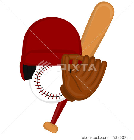 Isolated baseball accessories Isolated baseball accessories 58200763