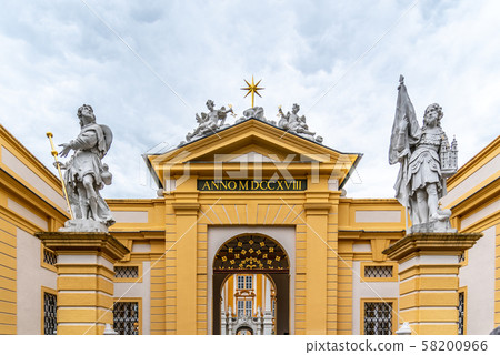 Melk Abbey entrance gate, Melk in Lower Austria, Austria Melk Abbey entrance gate, Melk in Lower Austria, Austria 58200966