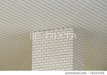 White tiled pattern and white ceiling pattern White tiled pattern and white ceiling pattern 58201436