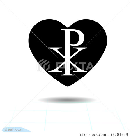 Icon heart. A symbol of happy love. Valentines day Icon heart. A symbol of happy love. Valentines day 58201529