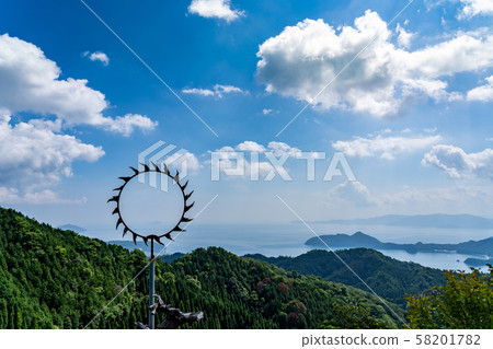 京都府夏季天橋立宮津灣成瀨山全景天文台 京都府夏季天橋立宮津灣成瀨山全景天文台 58201782