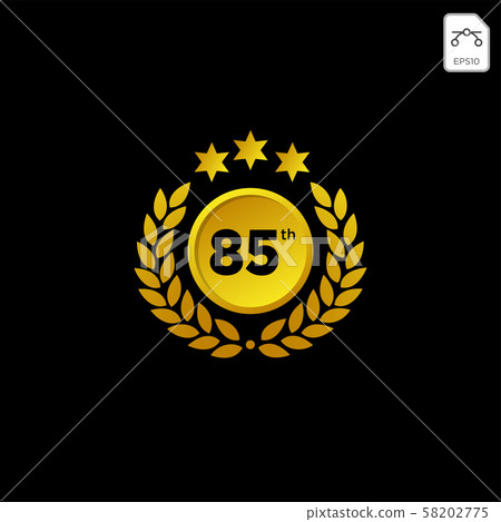 anniversary emblem 1-99 gold luxury vector 58202775