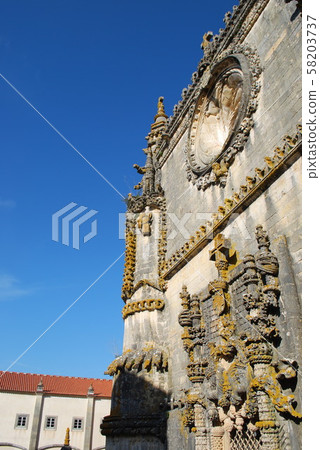Trip to Portugal Tomar Christian Monastery Manuel style round window Trip to Portugal Tomar Christian Monastery Manuel style round window 58203737