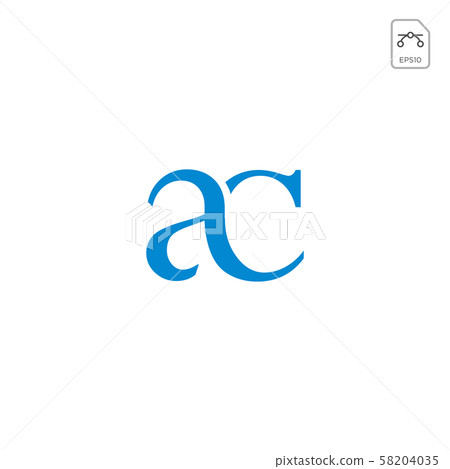 initial AC, CA, A, C Logo template 58204035