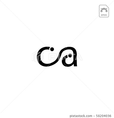 initial AC, CA, A, C Logo template 58204036