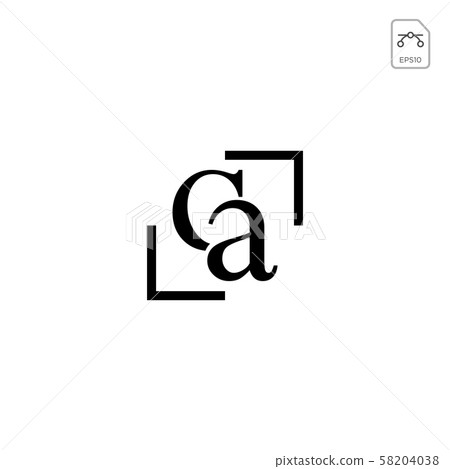 initial AC, CA, A, C Logo template 58204038