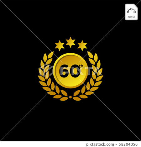 anniversary emblem 1-99 gold luxury vector 58204056