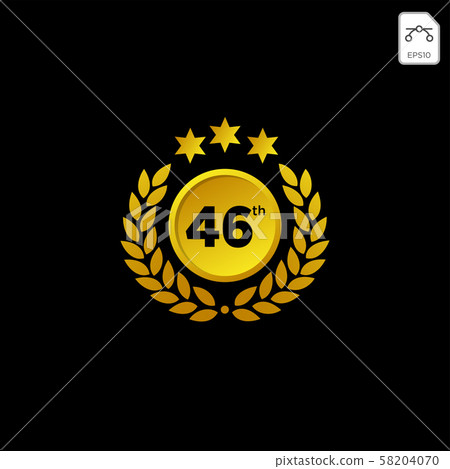 anniversary emblem 1-99 gold luxury vector 58204070