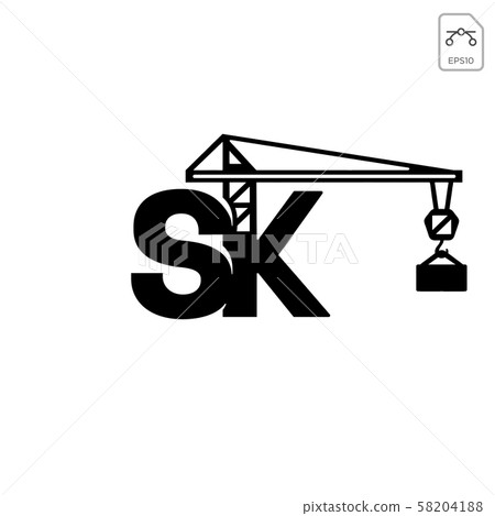construction ka initial logo design vector icon 58204188