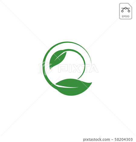 leaf nature logo concept vector icon element - Stock Illustration ...