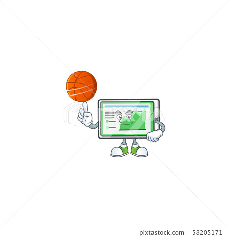 With basketball up chart horizontal table for report. 58205171