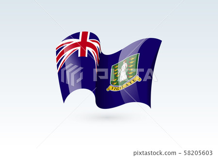waving flag vector icon, national symbol, 58205603