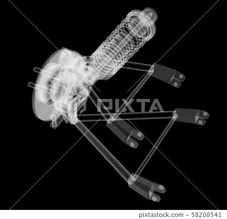 X-ray Car suspension and brake disk X-ray Car suspension and brake disk 58208541