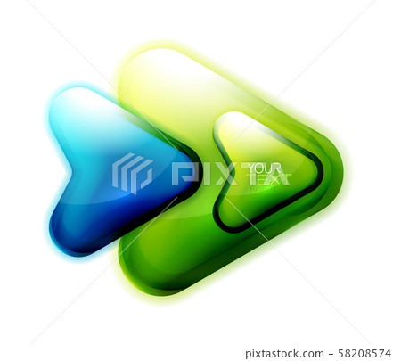 Glass Arrow Button Banner Design Arrowhead Stock