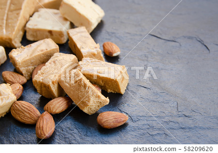 Almond sweets background 58209620