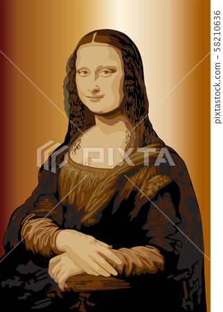 Mona Lisa Image Copper Back 58210636