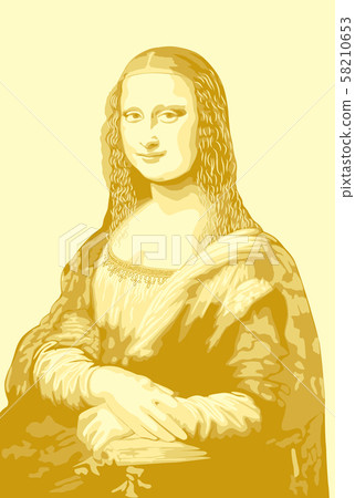 Mona Lisa Image Gold 58210653
