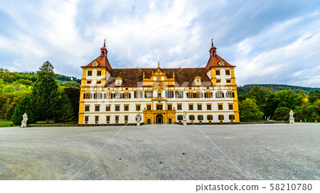 View at Eggenberg palace in Autumn tourist spot, 58210780