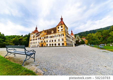 View at Eggenberg palace in Autumn tourist spot, View at Eggenberg palace in Autumn tourist spot, 58210783