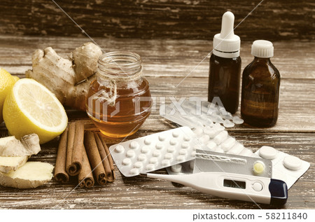 Natural medicine vs conventional medicine concept. Natural medicine vs conventional medicine concept. 58211840
