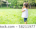 夏公園孩子們女孩 58211977